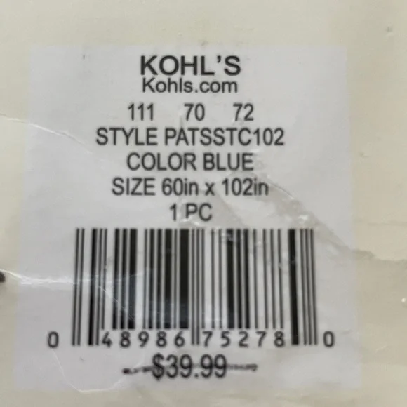 Pretty Coastal design Tablecloth 60”X 102” - Picture 6 of 7